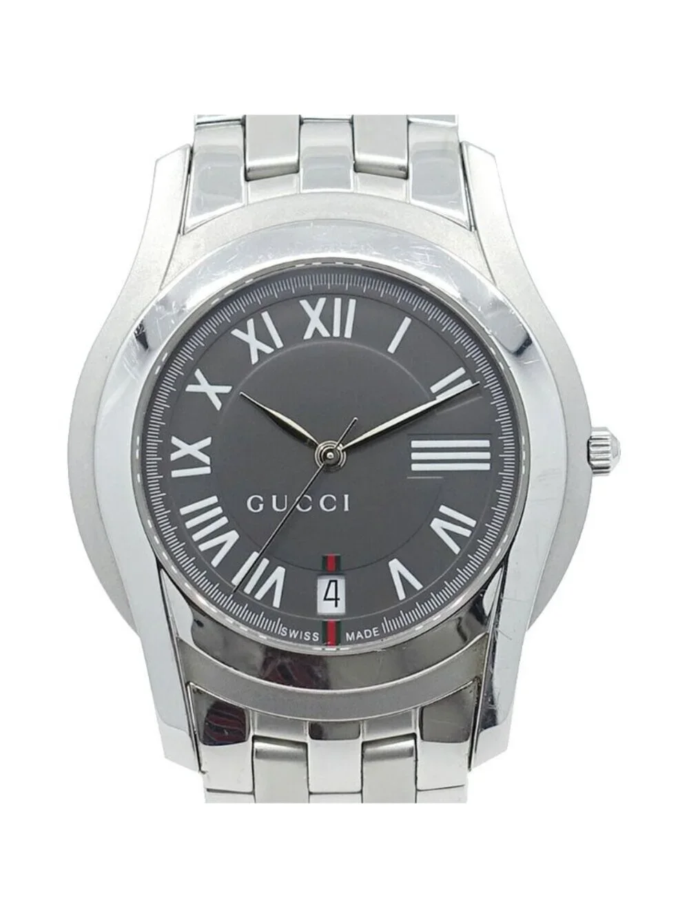 Gucci Watch Sherry Line Gray Dial 35 Quartz SS Stainless Steel